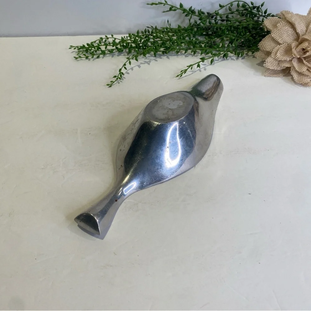 Vintage MCM Retired Nambe #524 Gravy Boat Sauce Dish Metal Alloy USA Made